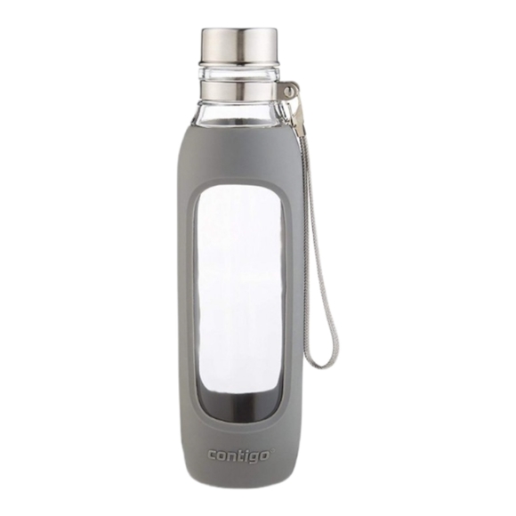 Contigo Accessories - Contigo Purity is a 20 fluid ounce glass water bottle with silicone sleeve